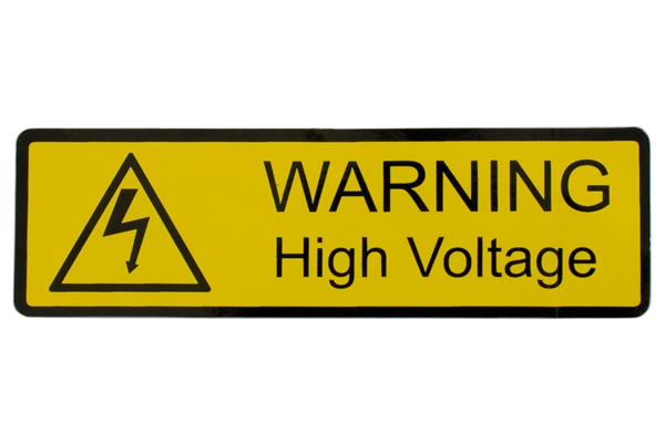Decal, warning high voltage 1-S-815575B