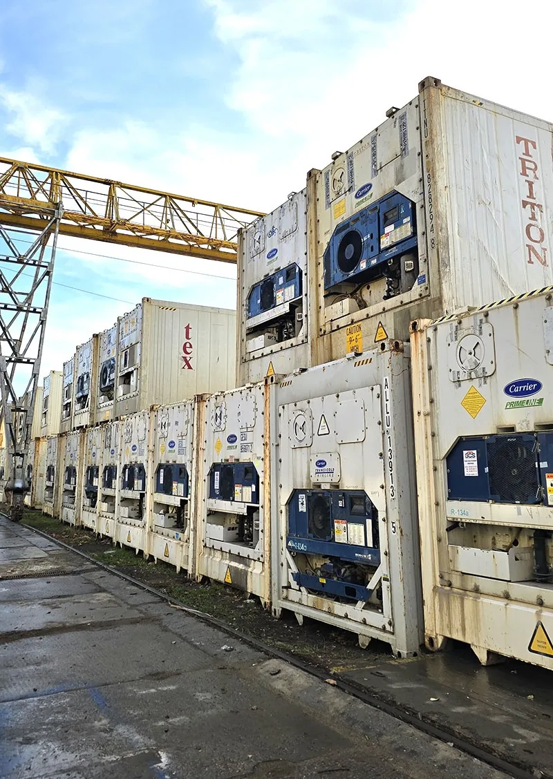 Refrigerated container storage Marine container storage
