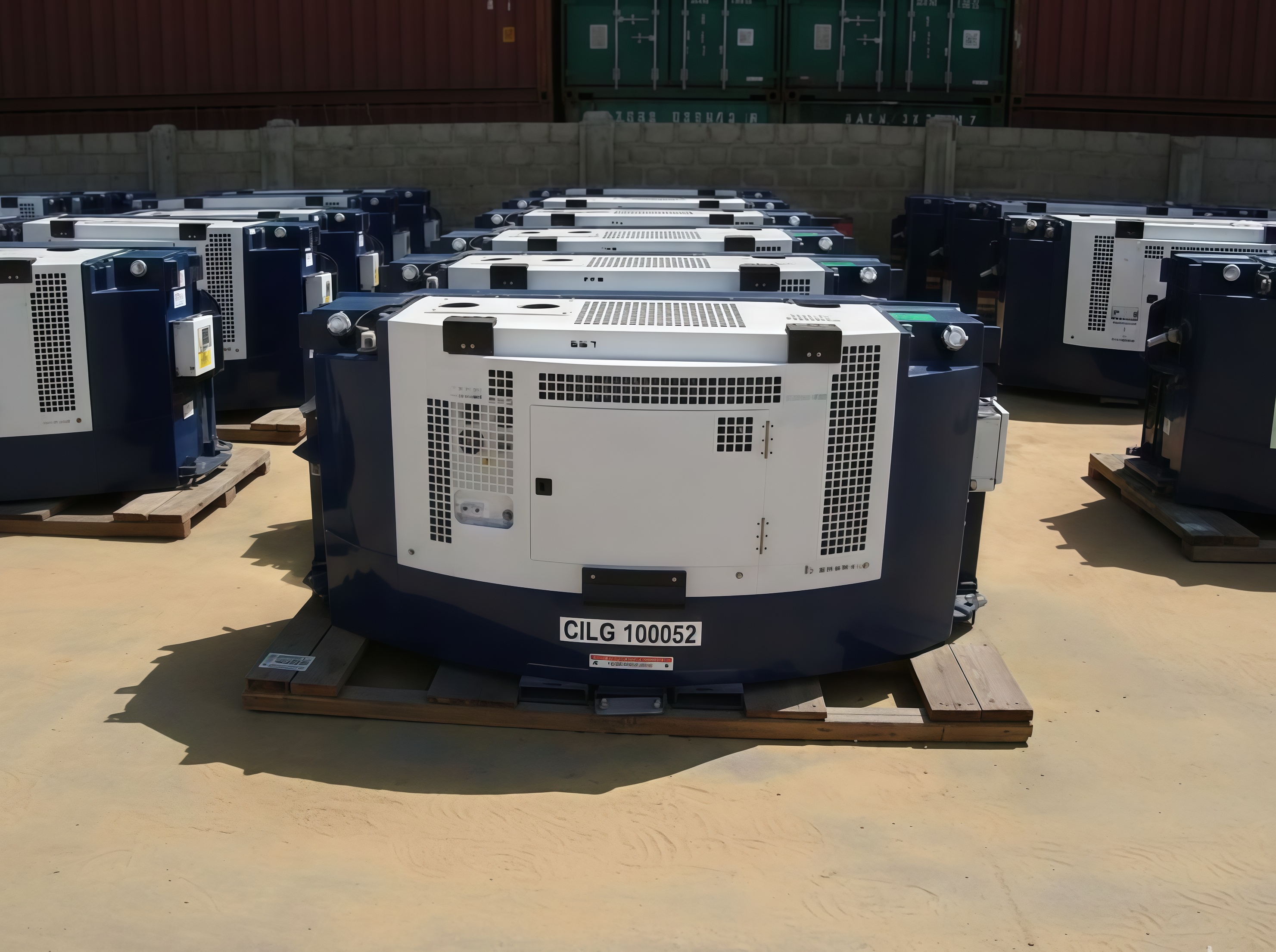 Mounted diesel generators for refrigerated containers