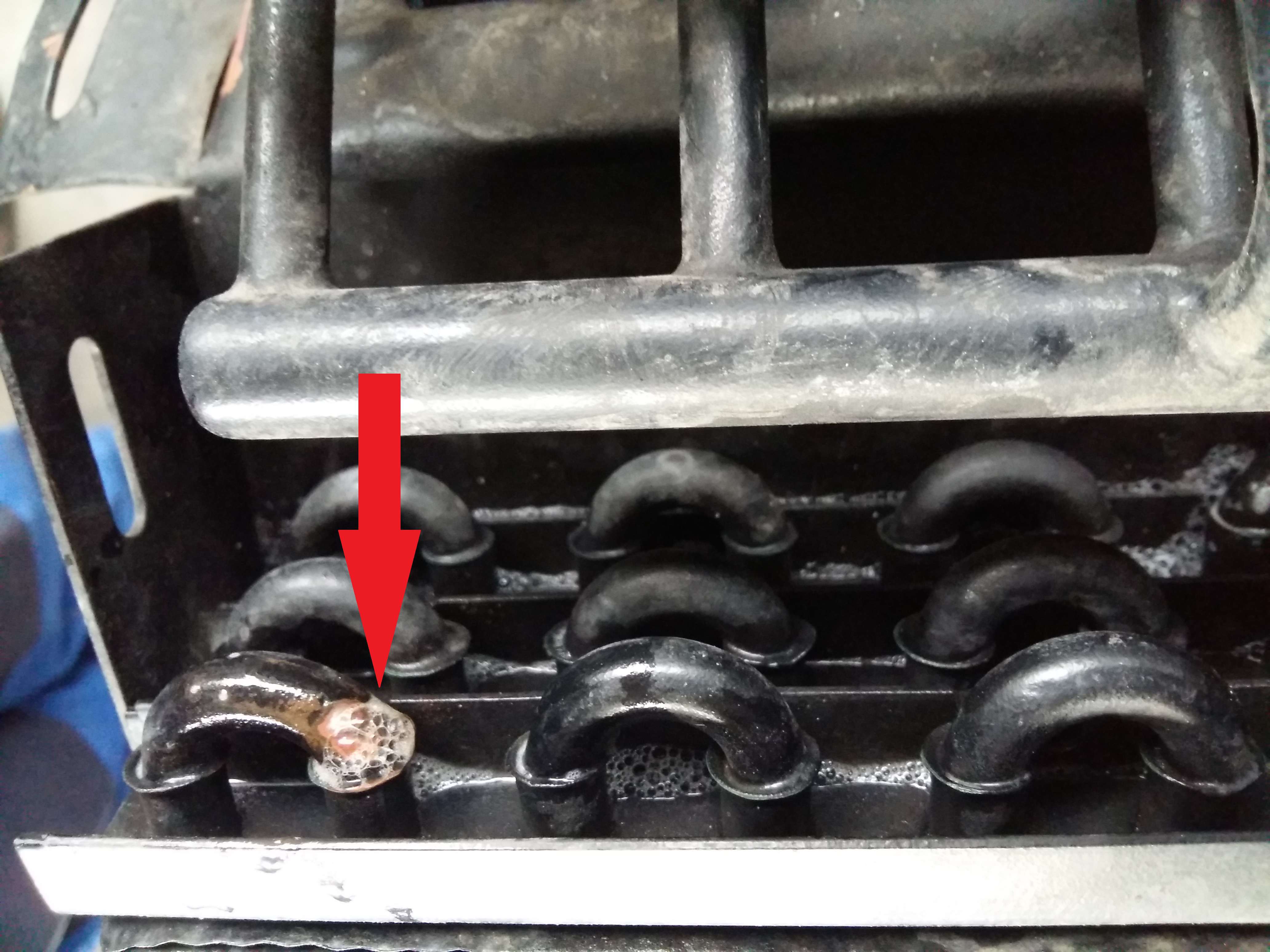 Condenser leak repair